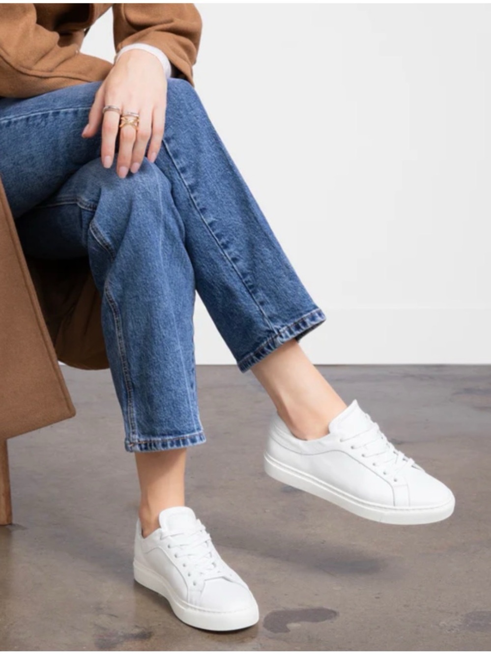 M. Gemi Women’s Sz 6 White Leather Sneaker Palestra Duo Lace Up $298